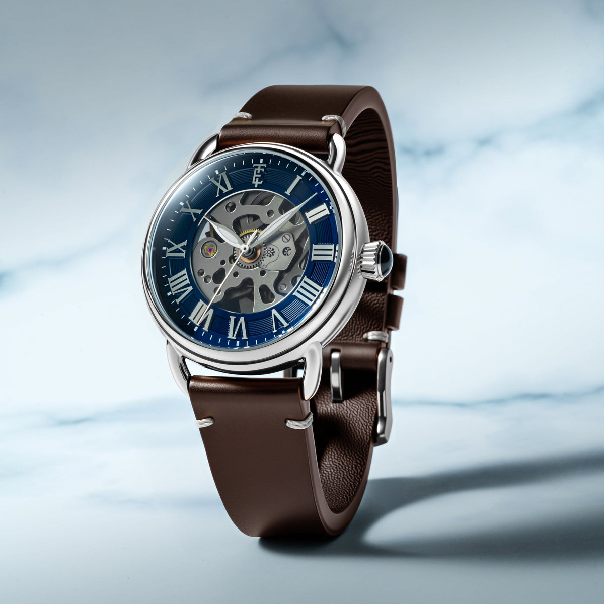 Thomas Earnshaw Investigator 40 Automatik – Saphirblau