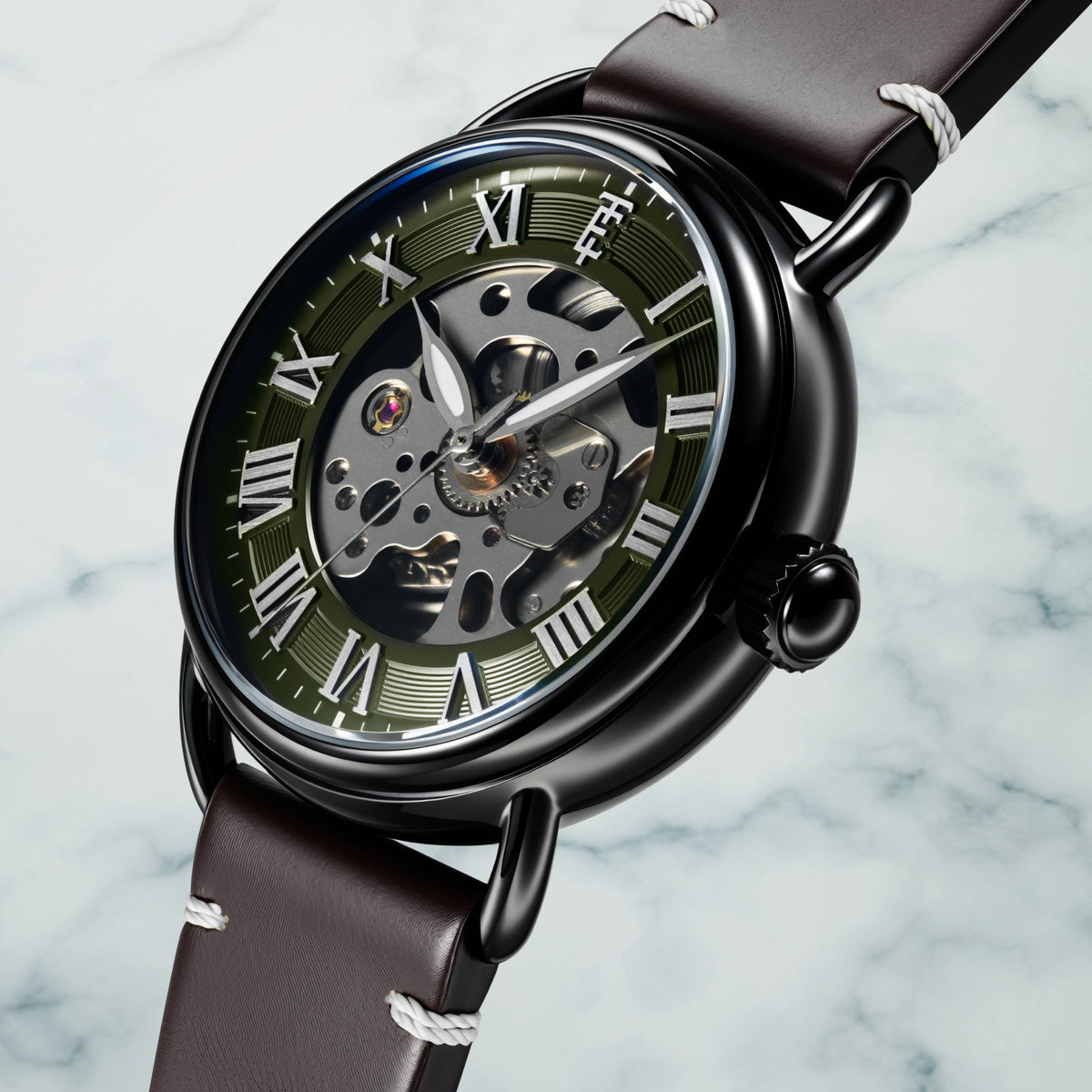 Thomas Earnshaw Investigator 40 Automatic – Olive Green – image 3