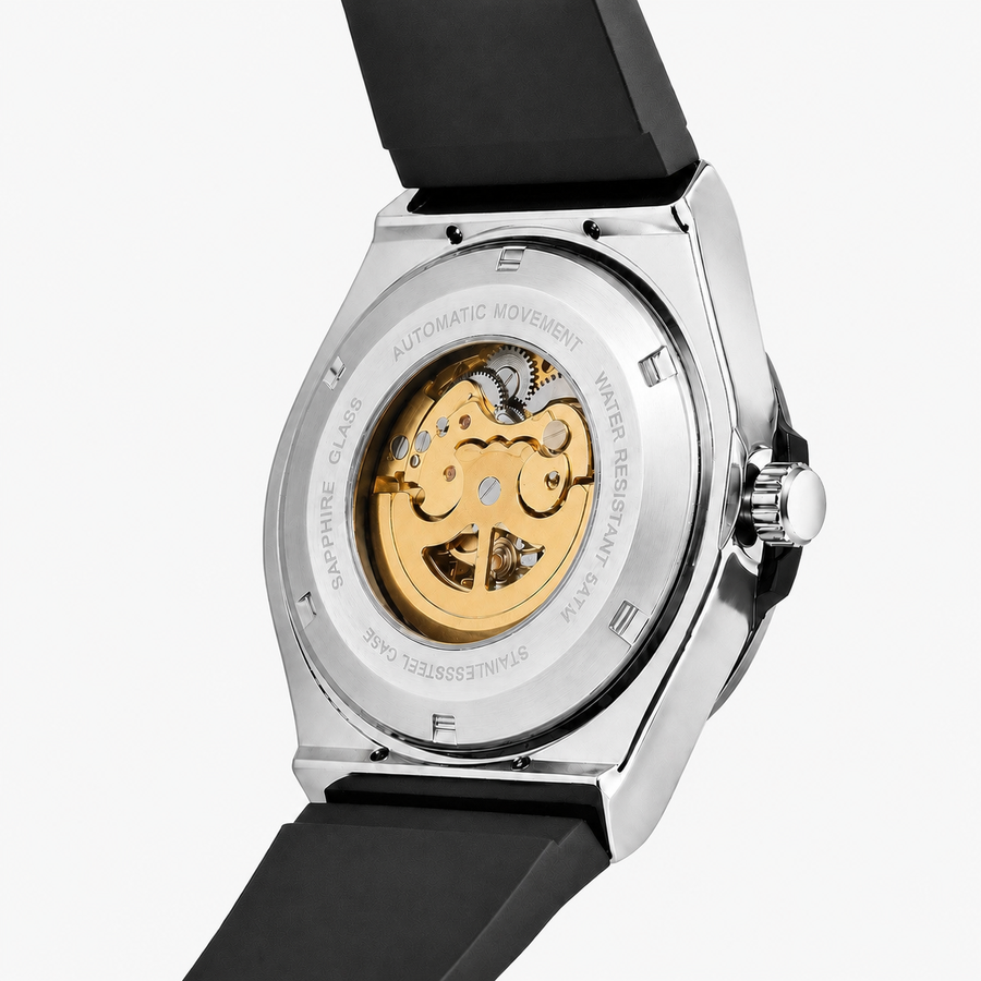 FYNTHER Elite Skeleton Watch – Silver