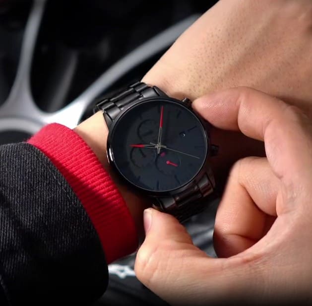 Nibosi Prestige Men's Watch – Black & Red