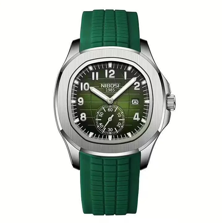 Nibosi Nemesis Men's Watch – Rubber Strap – Green