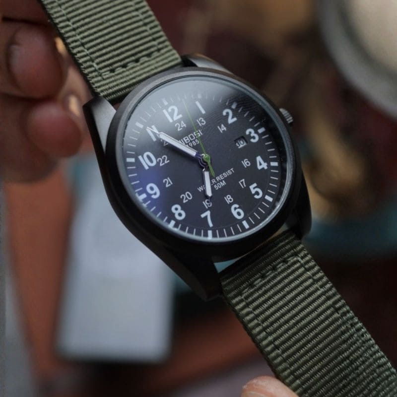 Nibosi Military Men's Watch – Black