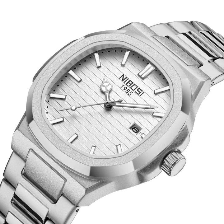 Nibosi Astronaut Men's Watch – Silver & White