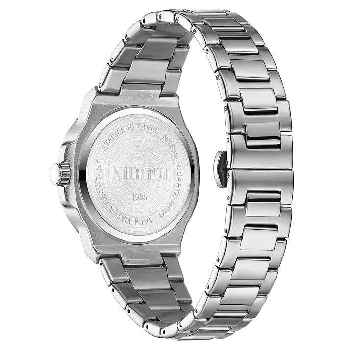 Nibosi Astronaut Men's Watch – Silver & White