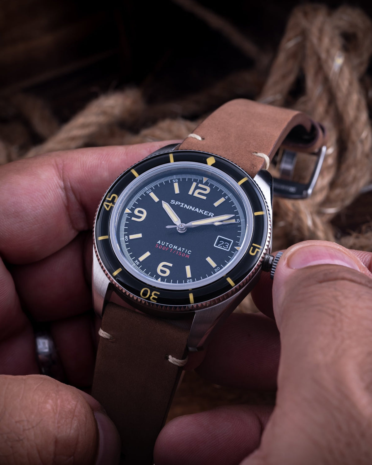 Spinnaker Fleuss Automatic – Lumber Black – image 2