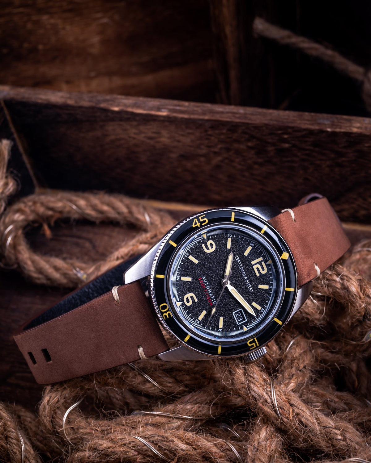 Spinnaker Fleuss Automatic – Lumber Black – image 3