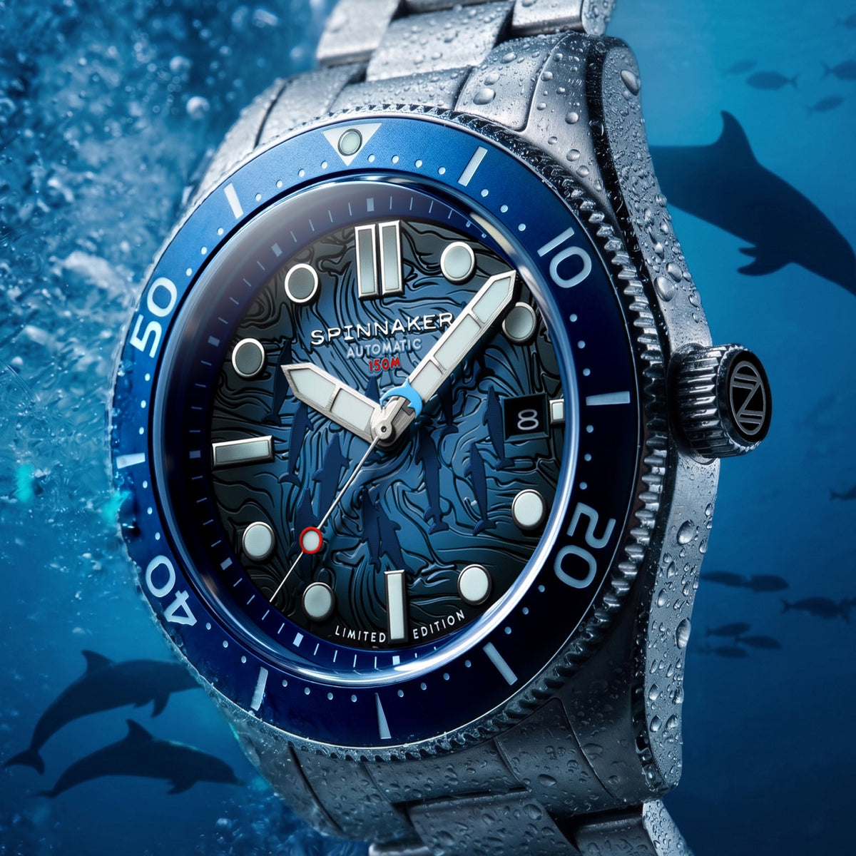 Spinnaker Croft Mid-Size Automatic – Aqua Play (Limited Edition) – image 3