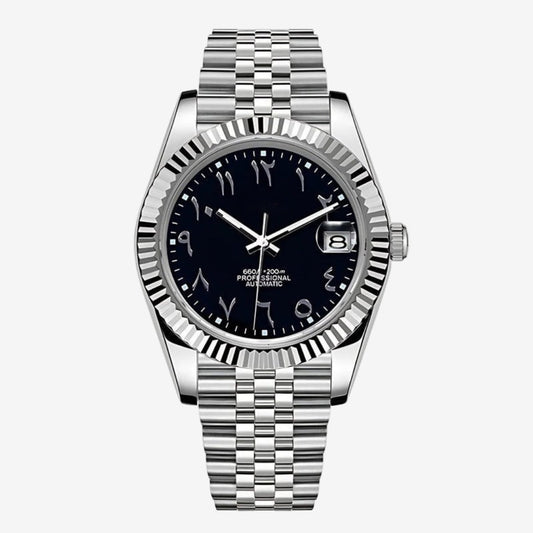 FYNTHER Datejust EDITION MIDNIGHT SILVER ARABIC JUBILEE MOD