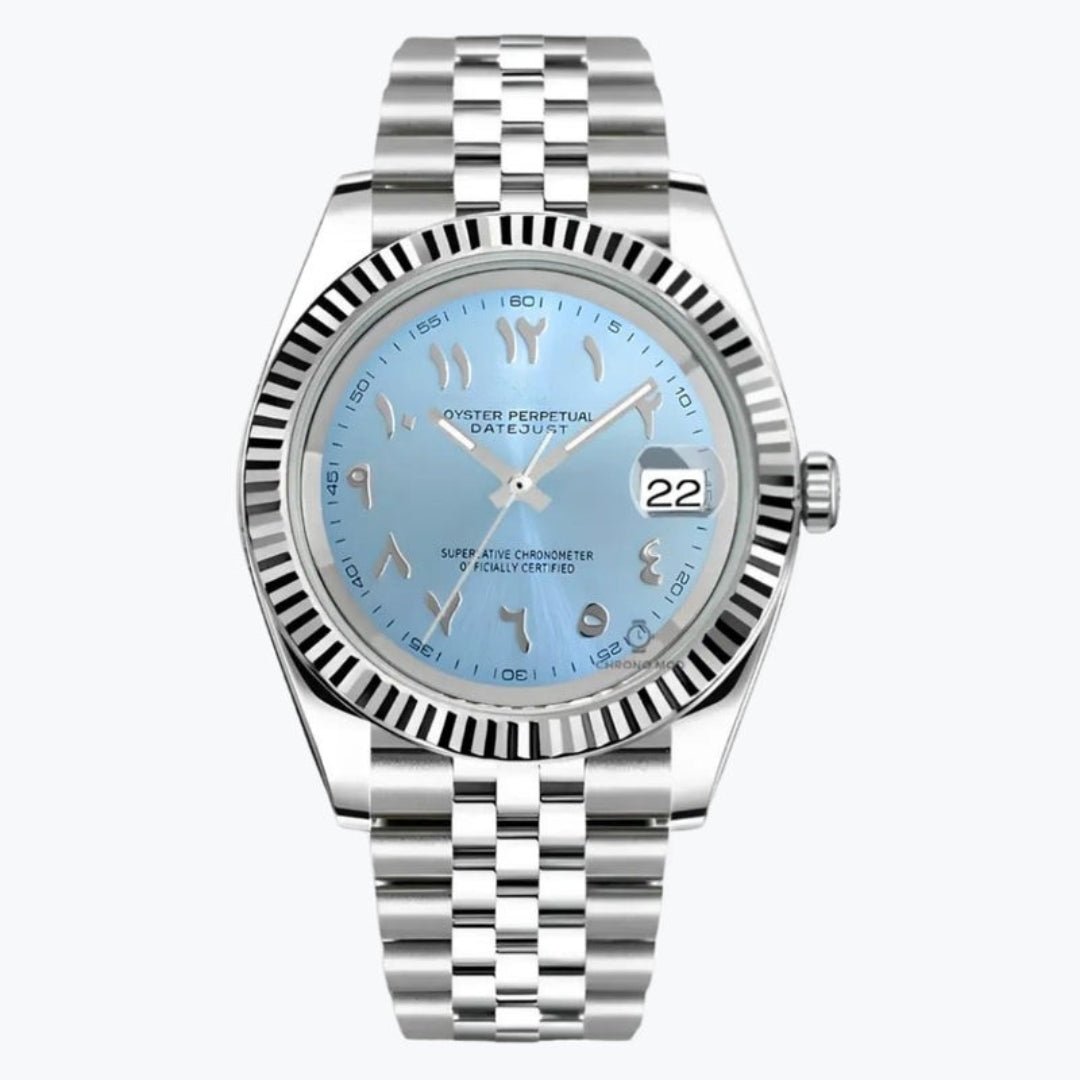 FYNTHER Datejust EDITION SILVER ARABIC GLACIER JUBILEE MOD