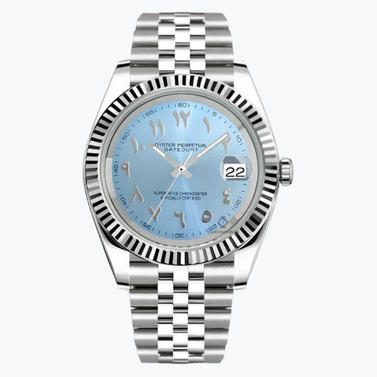 FYNTHER Datejust EDITION SILVER ARABIC GLACIER JUBILEE MOD