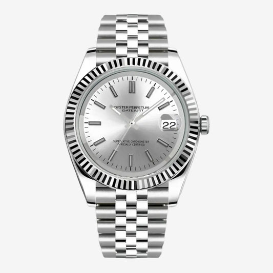 FYNTHER Datejust EDITION SILVER ARABIC PLATINUM JUBILEE MOD
