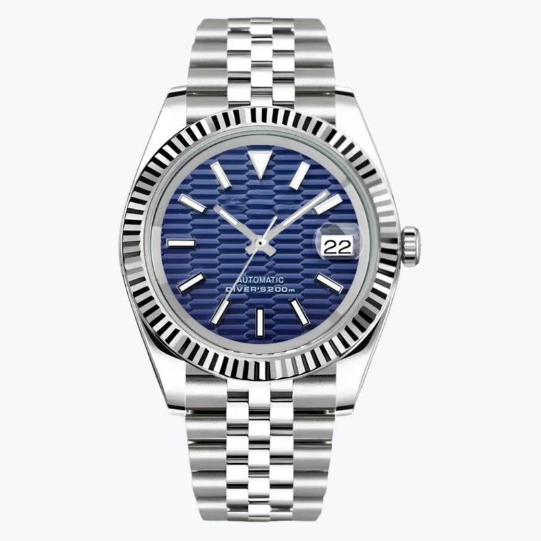 FYNTHER Datejust EDITION SILVER GEO WAVE JUBILEE MOD