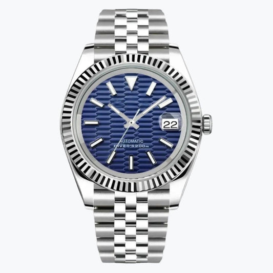 FYNTHER Datejust EDITION SILVER GEO WAVE JUBILEE MOD