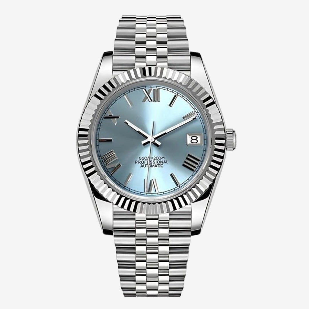 FYNTHER Datejust EDITION SILVER ROMAN BLUE ICE JUBILEE MOD