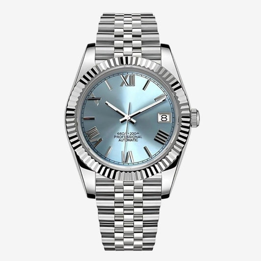 FYNTHER Datejust EDITION SILVER ROMAN BLUE ICE JUBILEE MOD
