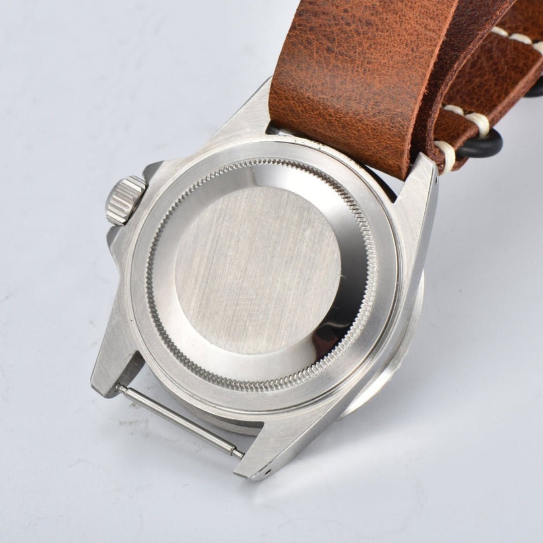 FYNTHER Submariner EDITION VINTAGE OPEN HEART MILSUB LEATHER MOD