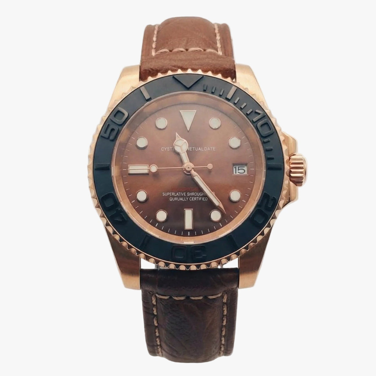 FYNTHER Submariner EDITION YACHT MASTER BRONZE LEATHER MOD