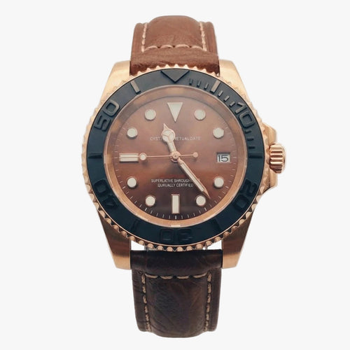 FYNTHER Submariner EDITION YACHT MASTER BRONZE LEATHER MOD