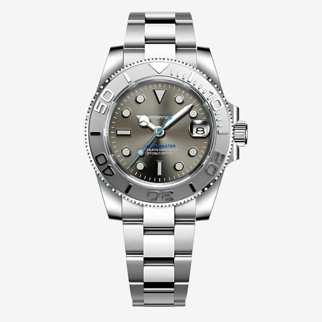 FYNTHER Submariner EDITION YACHT MASTER PLATINUM SILVER MOD