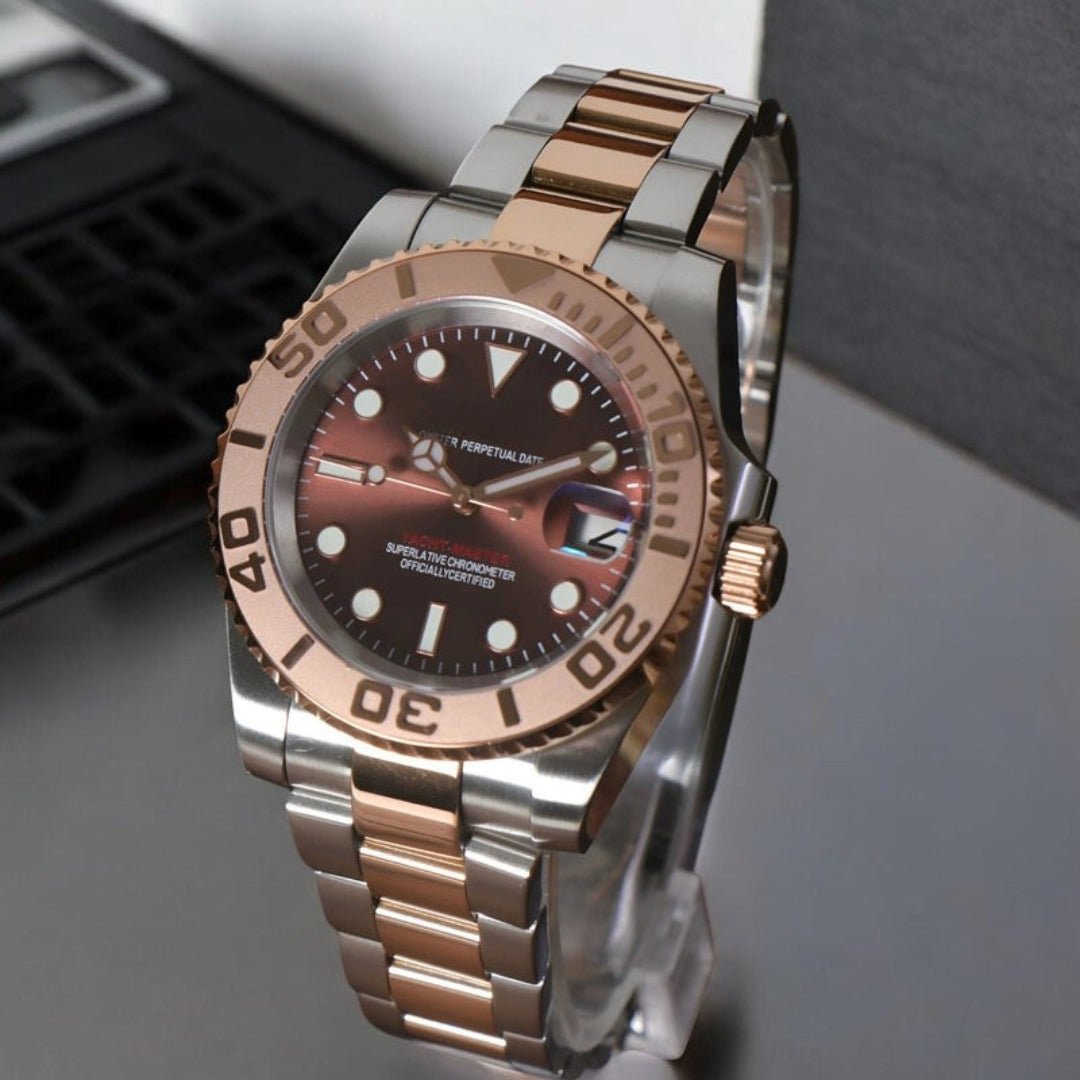 FYNTHER Submariner EDITION YACHT MASTER TWO-TONE ROSE GOLD MOD