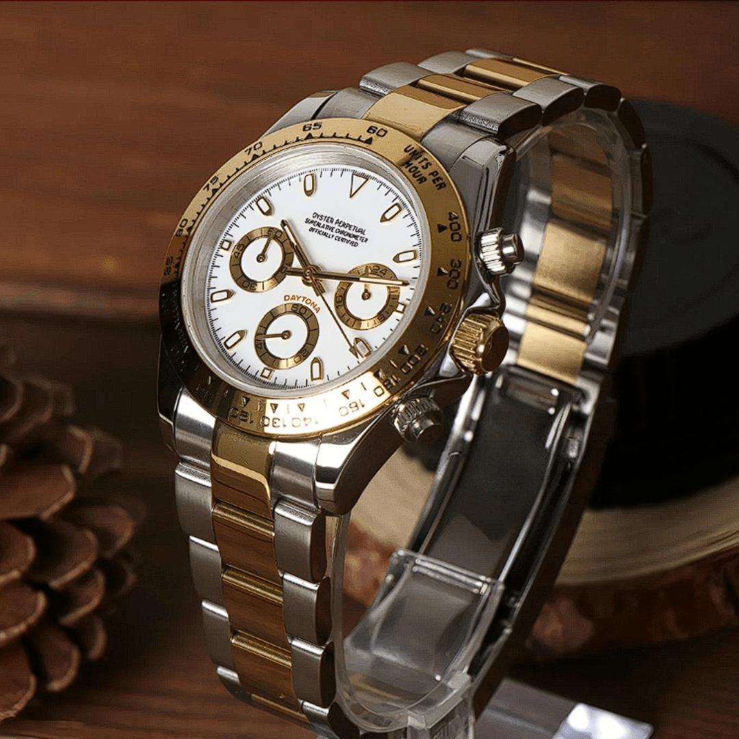 FYNTHER Daytona CHRONOGRAPH EDITION GOLD TWO-TONE PANDA MOD
