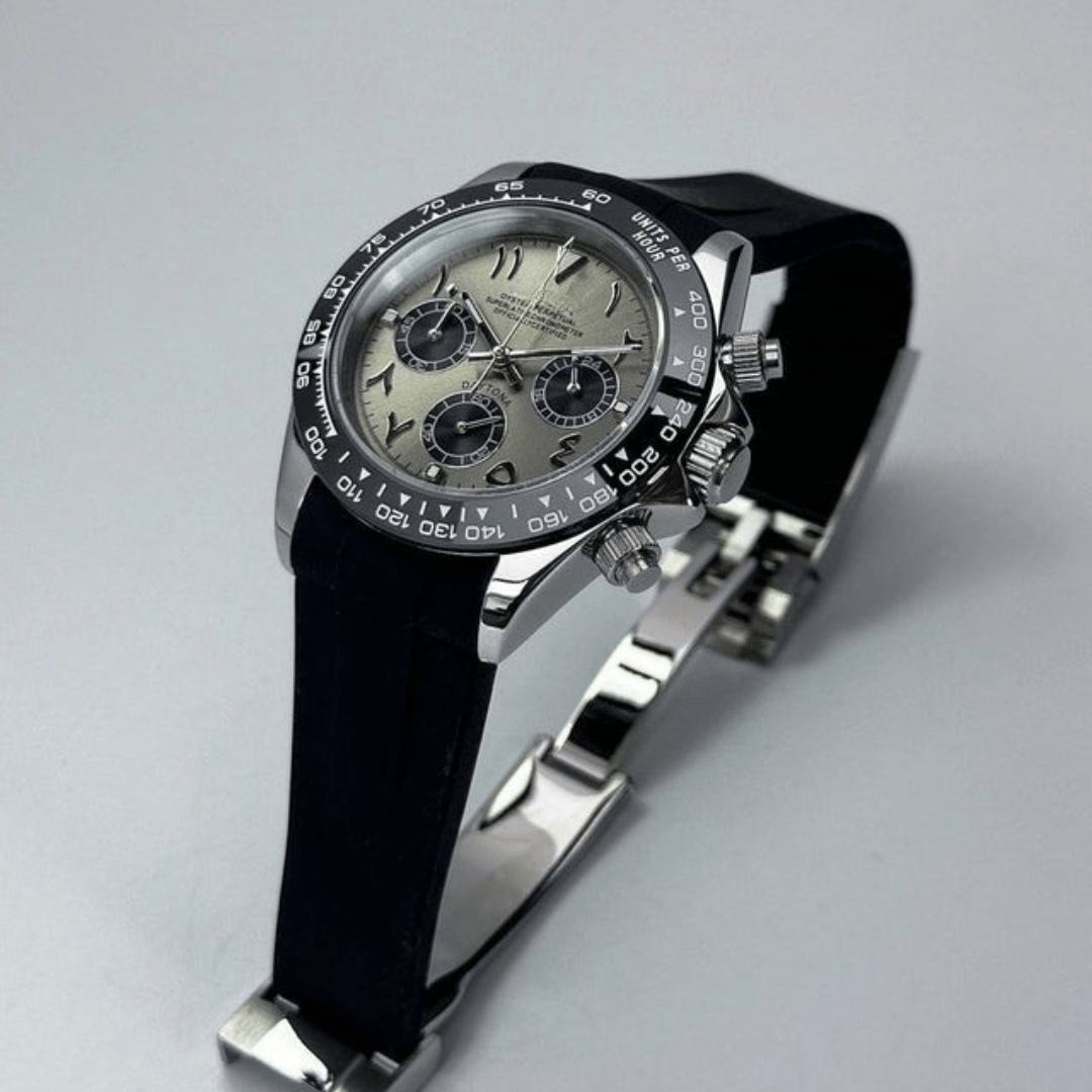 FYNTHER Daytona CHRONOGRAPH EDITION RHODIUM ARABIC MOD