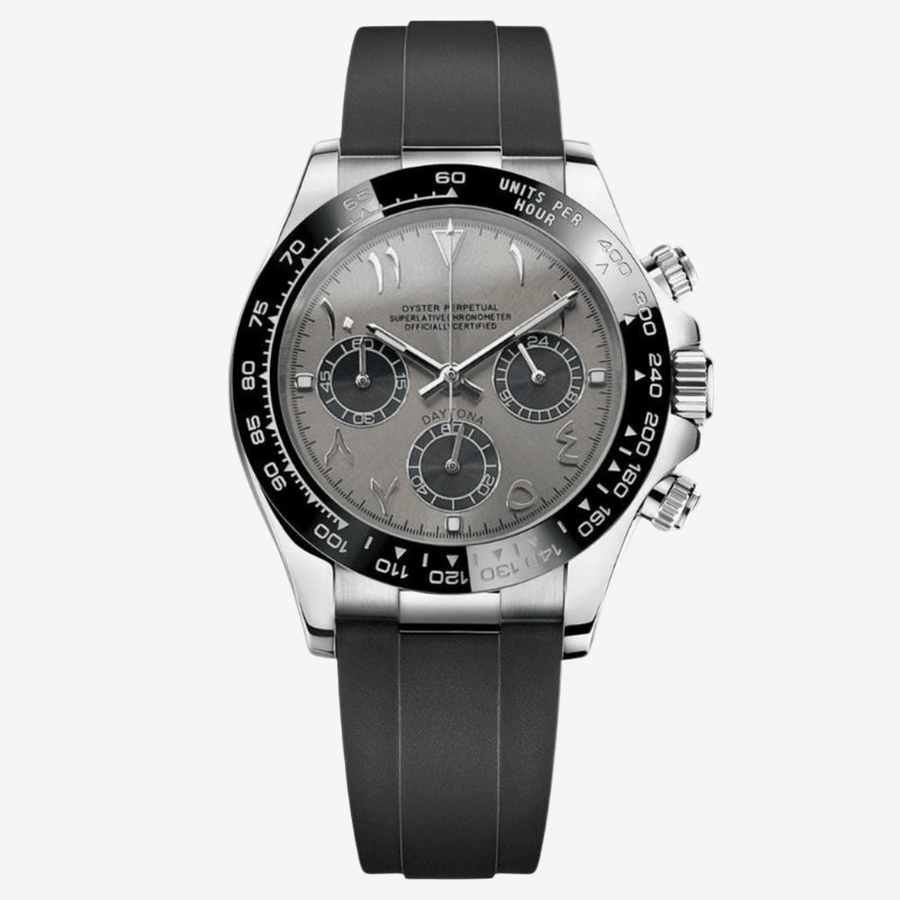 FYNTHER Daytona CHRONOGRAPH EDITION RHODIUM ARABIC MOD