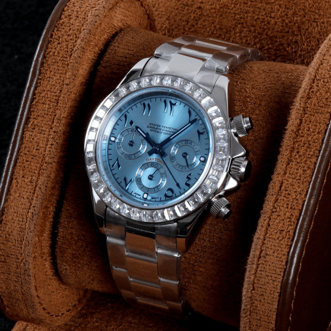 FYNTHER Daytona CHRONOGRAPH MOD ARABIC ICE BAGUETTE EDITION
