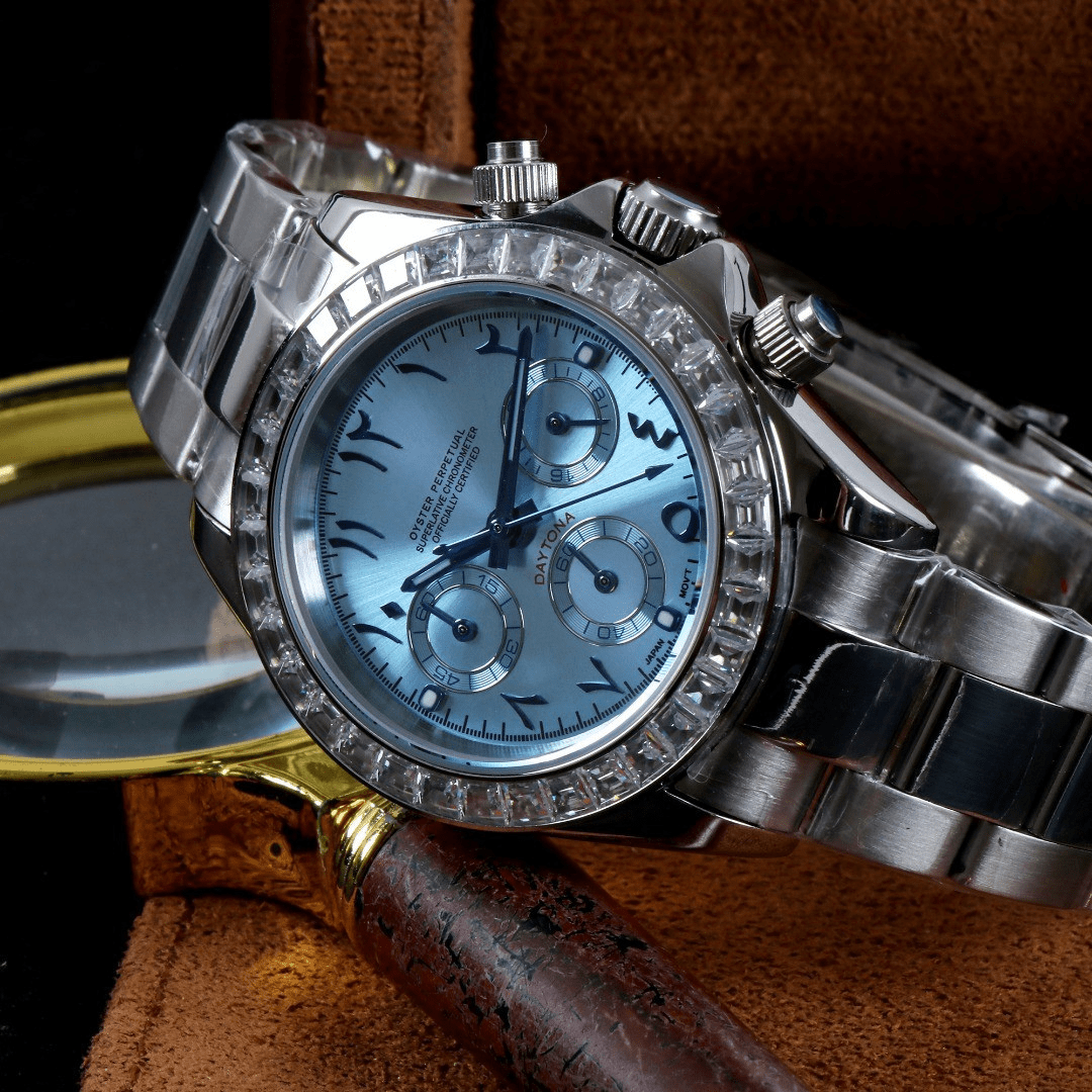 FYNTHER Daytona CHRONOGRAPH MOD ARABIC ICE BAGUETTE EDITION