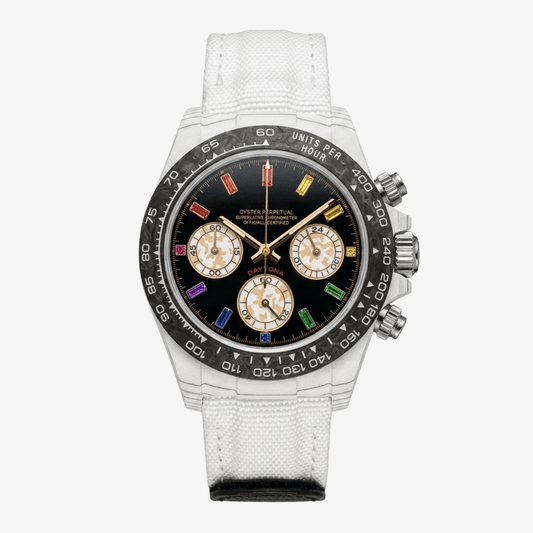 FYNTHER Daytona RAINBOW CRONÓGRAFO MOD EDICIÓN FORGED CARBON
