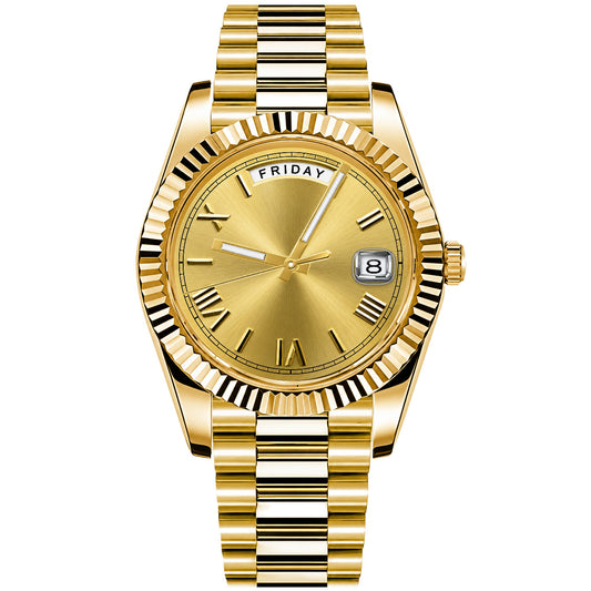 Day-Date Custom Build - yellow gold, champagne roman dial, president bracelet