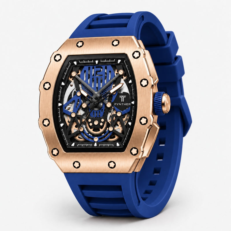 Build Your FYNTHER Chrono – Blue & Rose Gold