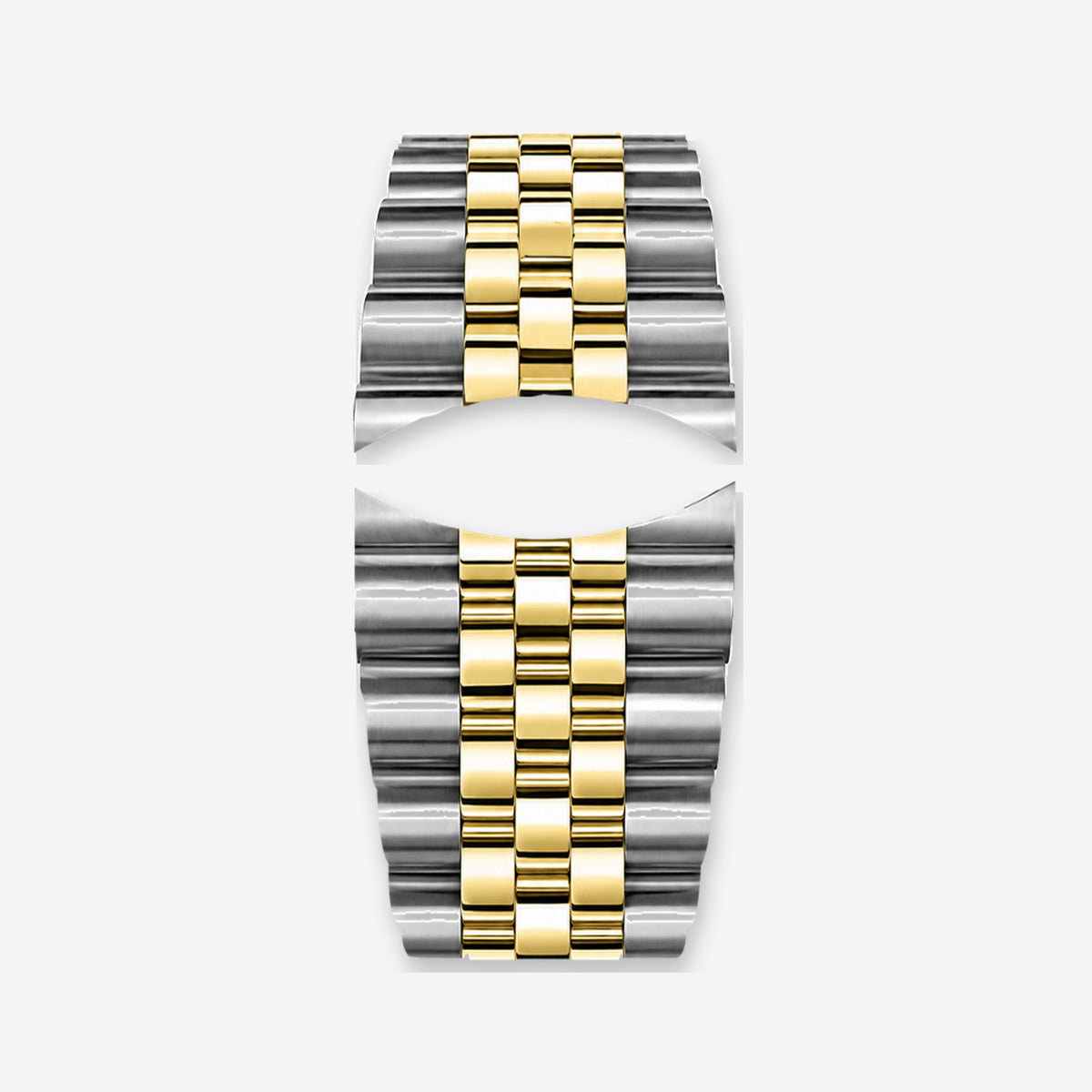 Bracelet en acier bicolore doré poli | Prestige
