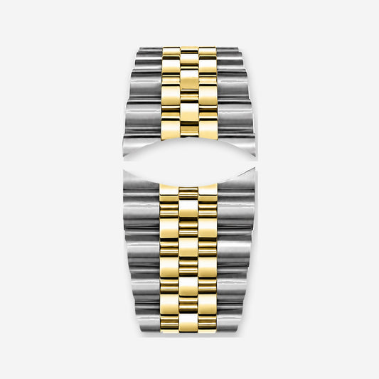 Polished Two-Tone Gold Steel Bracelet | Prestige