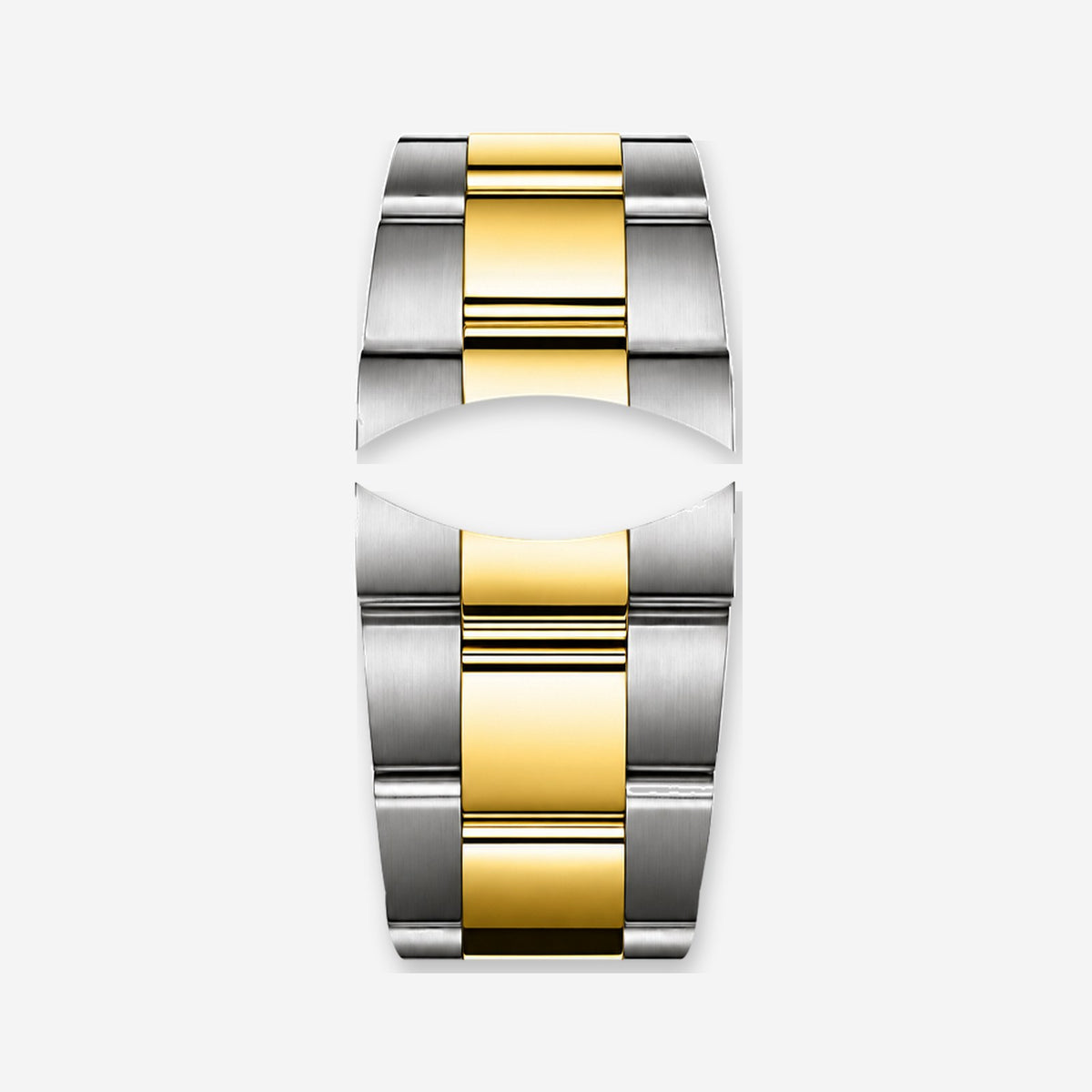 Brushed Two-Tone Gold Steel Bracelet | Prestige