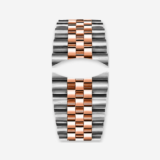 🎁 Day-Date Strap – Steel & Rose Gold Jubilee (100% off)
