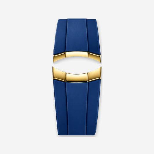 🎁 Daytona Strap – Blue Rubber · Gold (100% off)