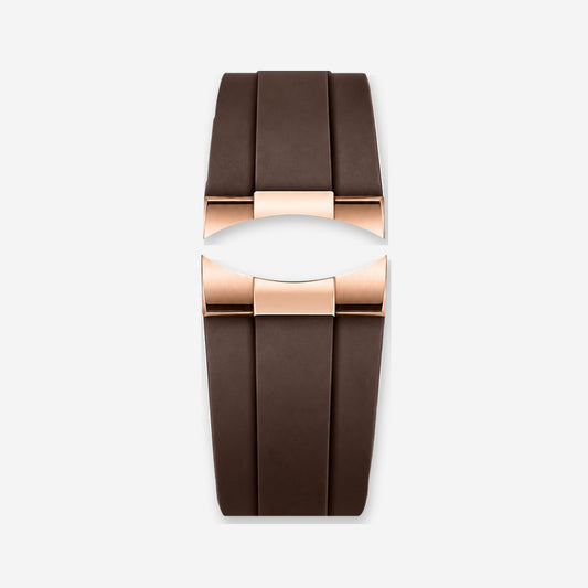 🎁 Daytona Strap – Brown Rubber · Rose Gold (100% off)