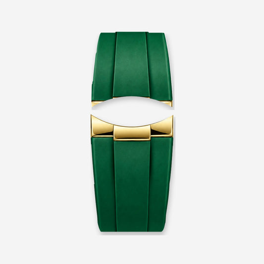 🎁 Daytona Strap – Green Rubber · Gold (100% off)