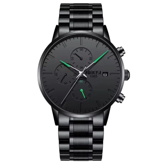 Nibosi Prestige Men's Watch – Black & Green
