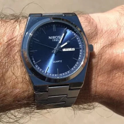 Nibosi Ardenne Men's Watch – Silver & Blue