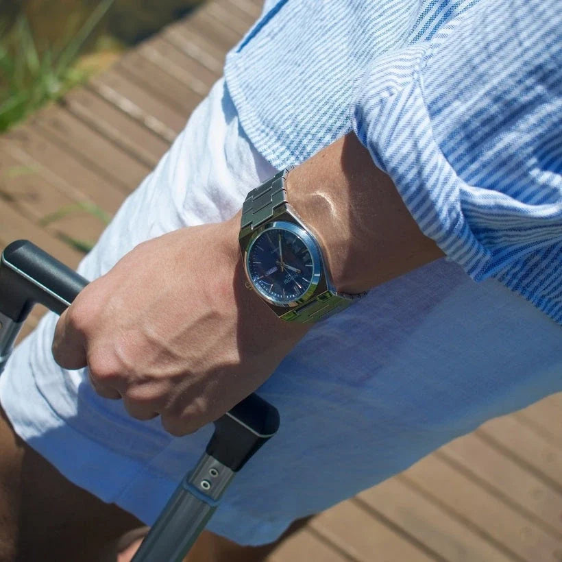 Nibosi Ardenne Men's Watch – Silver & Blue