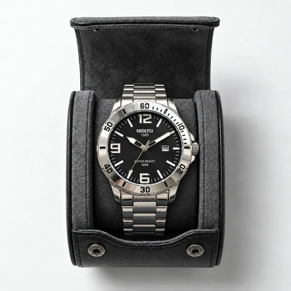 Nibosi Vellum Men's Watch – Black