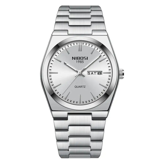 Nibosi Ardenne Men's Watch – Silver & White