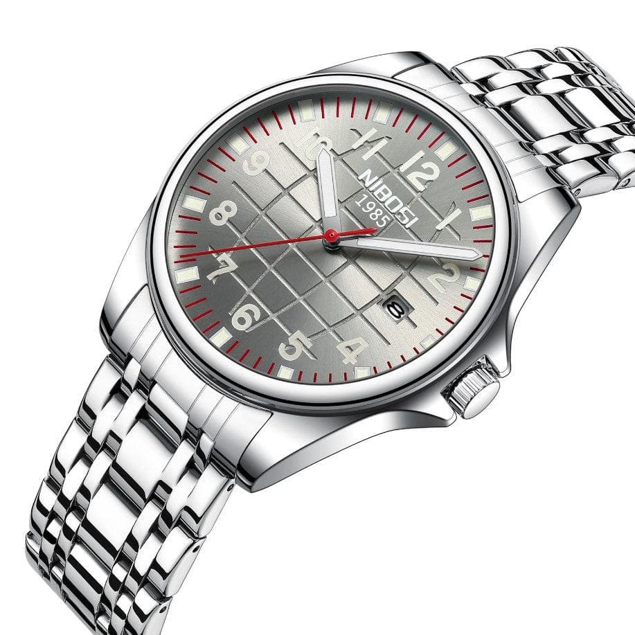 Nibosi Horizont Men's Watch – Silver