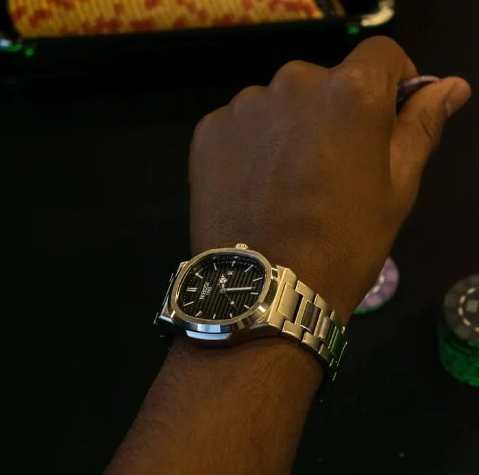 Nibosi Astronaut Men's Watch – Silver & Black