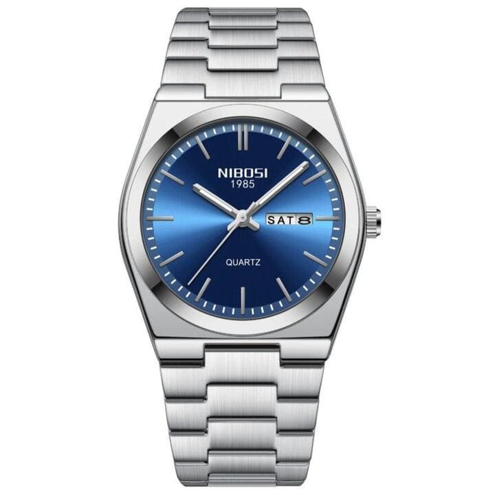 Nibosi Ardenne Men's Watch – Silver & Blue
