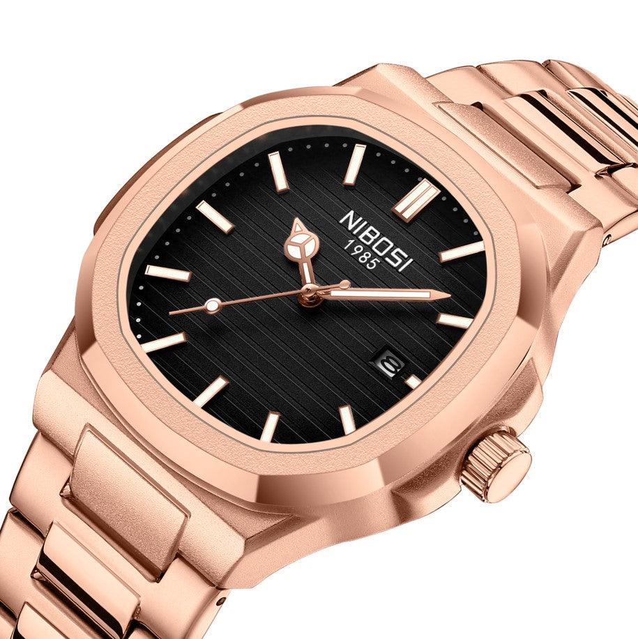 Nibosi Astronaut Limited Edition Men's Watch – Rose Gold & Black