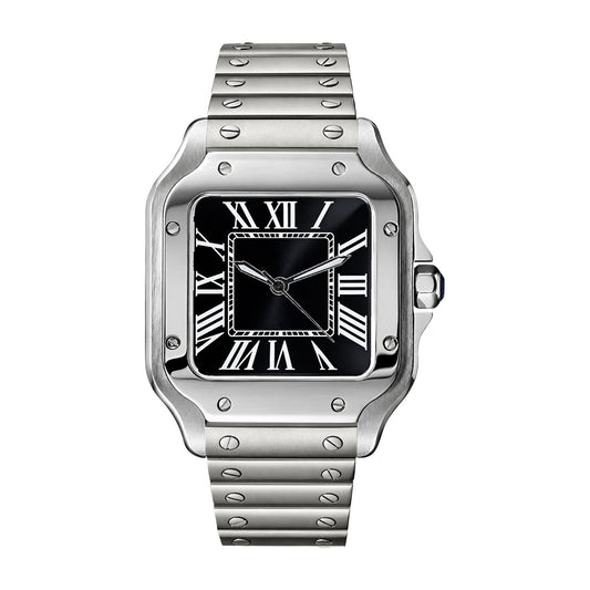 Santos Custom Build – steel, black dial